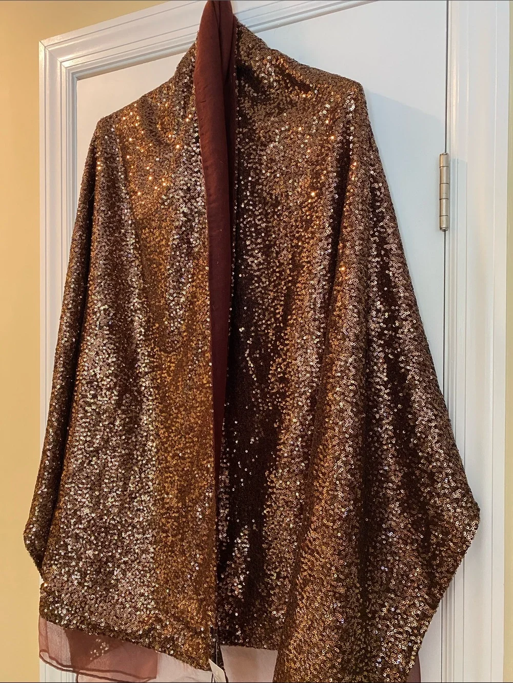 Shawlsmith London Stunning Wool Silk All Sequins Huge Wrap NWT